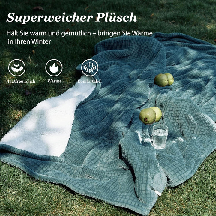 Texciting heizdecke 130X160 cm-Wärmedecke heizdecke mit 9 Heizstufen-10 Stunden Auto Off CE Zertifiz
