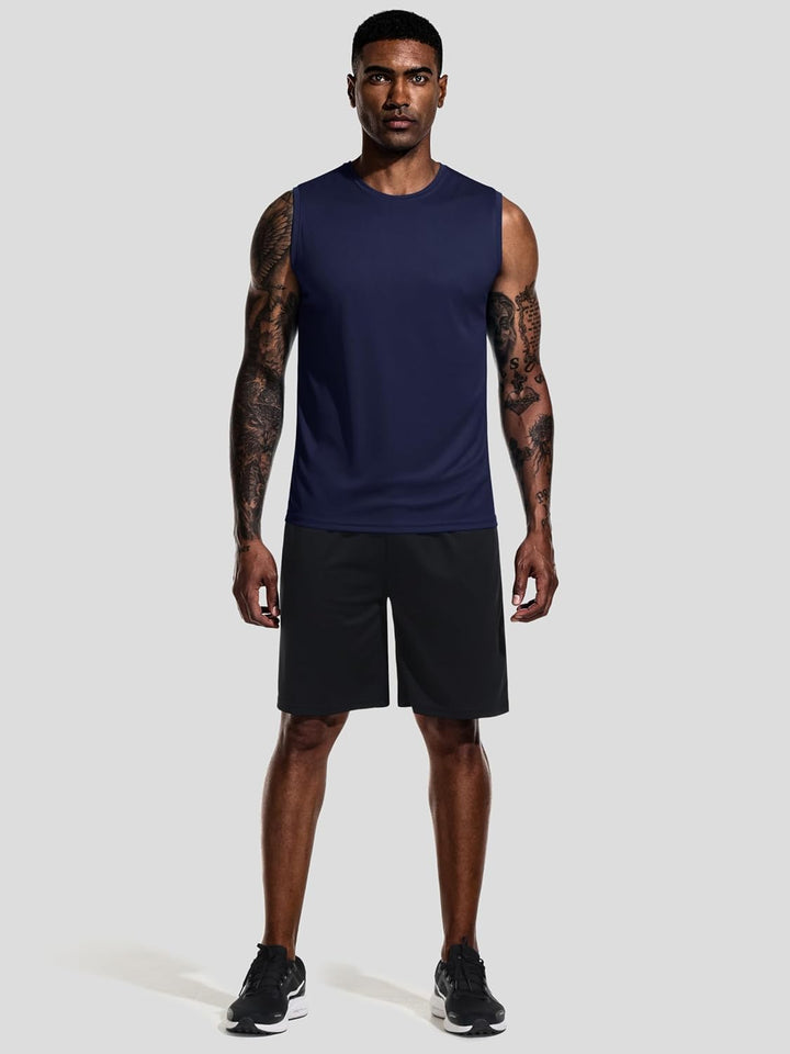 Tank top Herren 3er oder 5er Ärmelloses Shirt Sommer Atmungsaktiv Sport XXL Multicolor Set2, XXL Mul