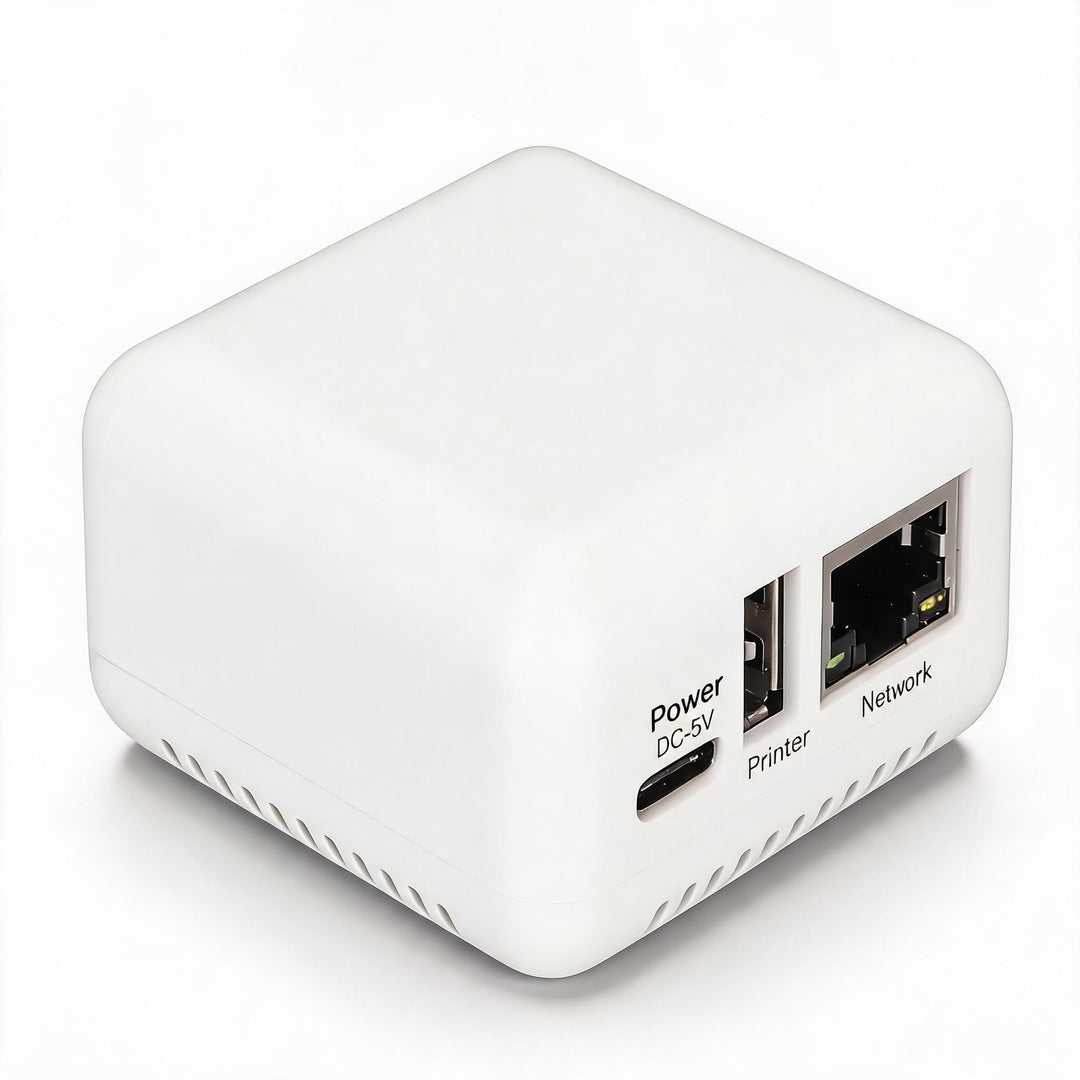 USB 2.0 Netzwerkdruckserver, LAN Druckfreigabeserver für Bild- und Textdruck, für Büro Schule Drucke