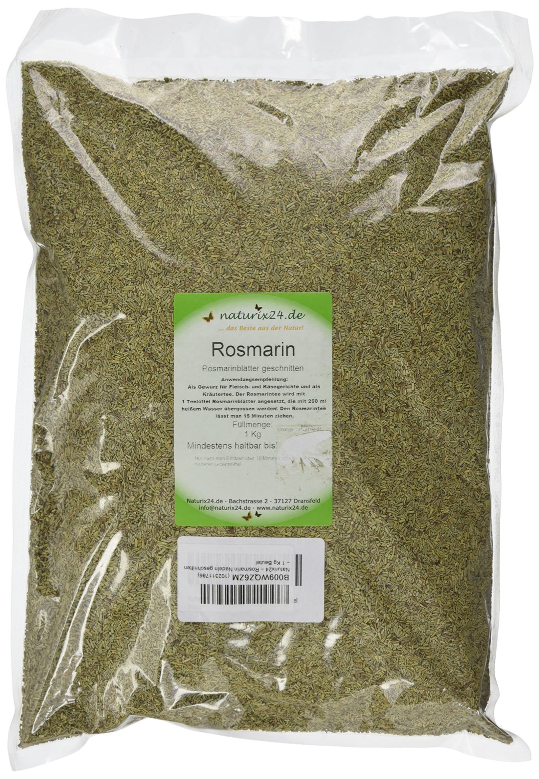Naturix24 – Rosmarin Nadeln geschnitten – 1 Kg Beutel
