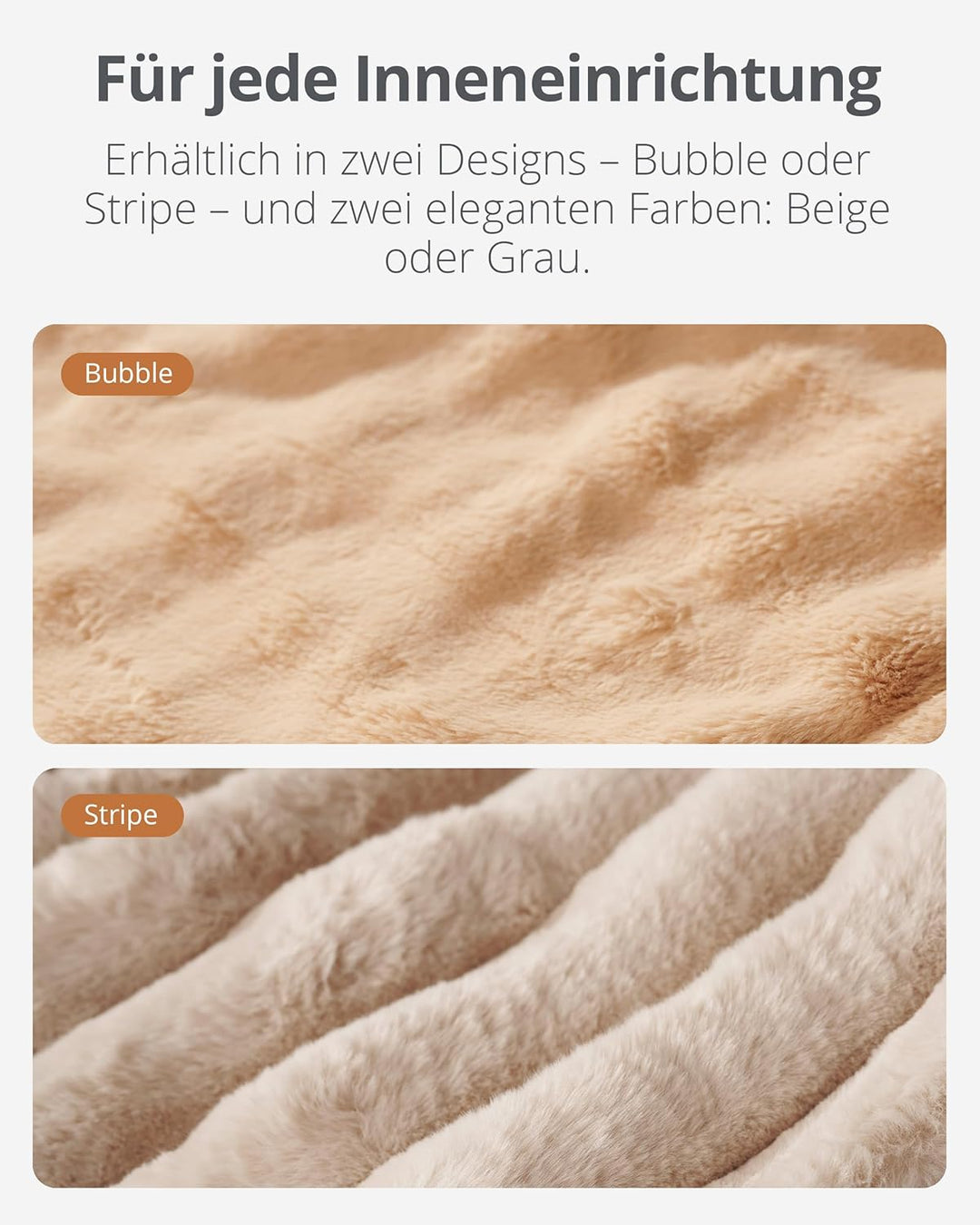 Duux Yentl Bubble Elektrische Wärmedecke – 200x200 cm – Extra Weich – 9 Heizstufen & Timer – Waschba