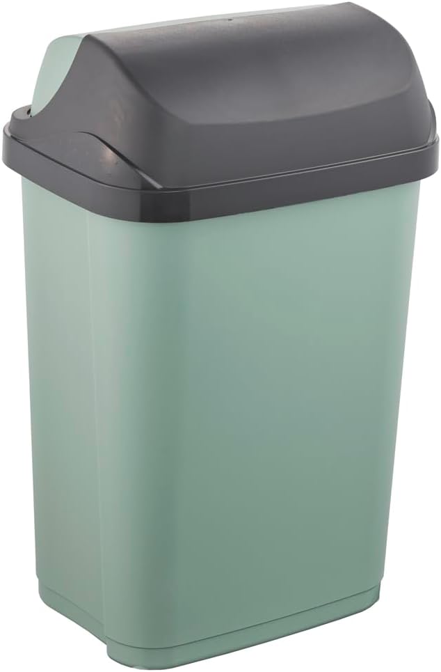 keeeper Abfallbehälter mit Rolldeckel, 25 l, 34 x 26 x 54 cm, Rasmus, Grün (Nordic Green) Nordic Gre