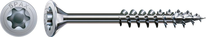 SPAX Universalschraube, 5,0 x 100 mm, 200 Stück, T-STAR plus, Senkkopf, Teilgewinde, 4CUT, WIROX A3J