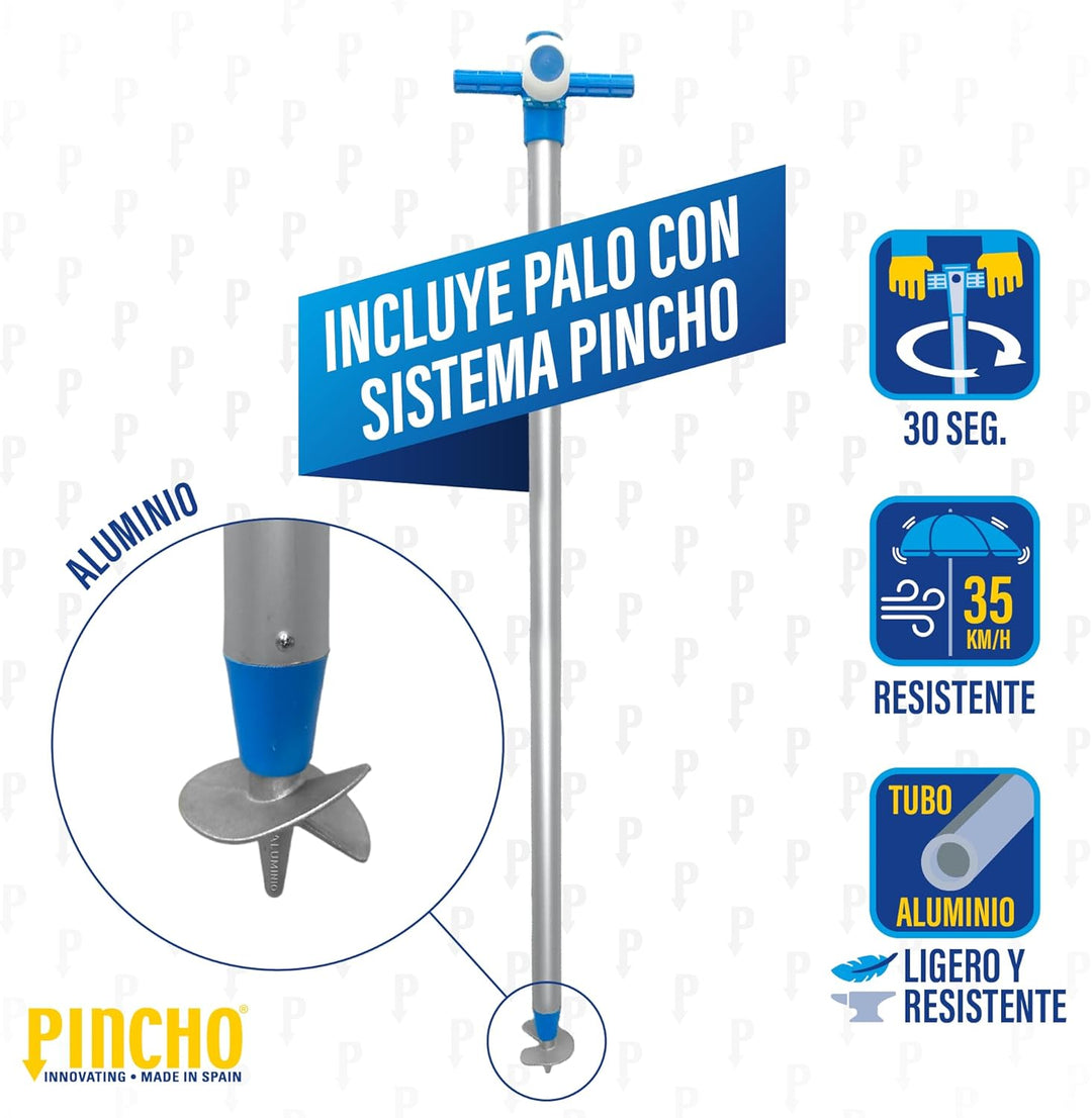 Pincho ALTEA MORAIRA UND MARBELLA SCHIRME, Durchgehendes Blau, Grande, Modern, Durchgehendes Blau