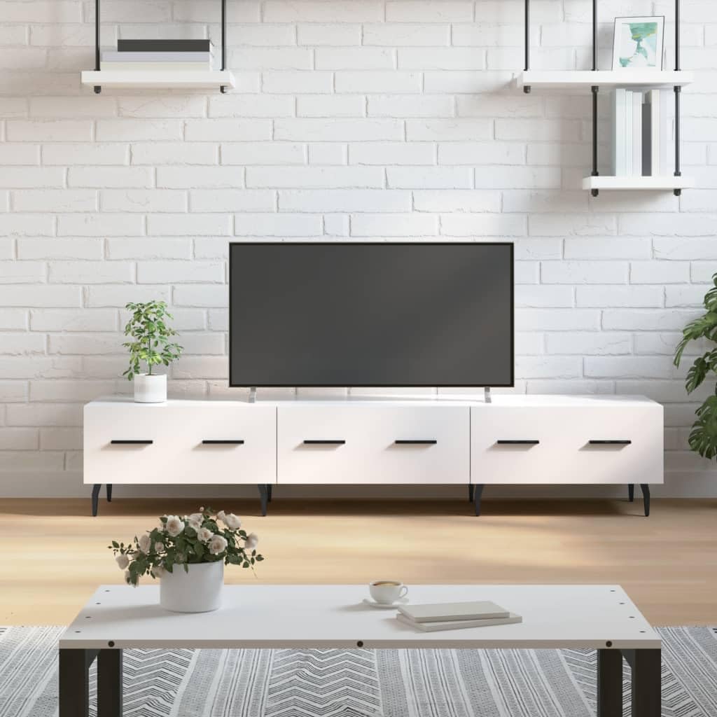 Tidyard TV-Schrank TV-Ständer TV-Möbel Mit 3 Schubladen Medienschrank 150 x 36 x 30 cm (B x T x H) F