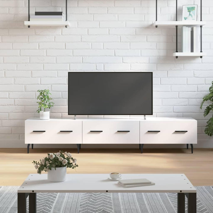 Tidyard TV-Schrank TV-Ständer TV-Möbel Mit 3 Schubladen Medienschrank 150 x 36 x 30 cm (B x T x H) F