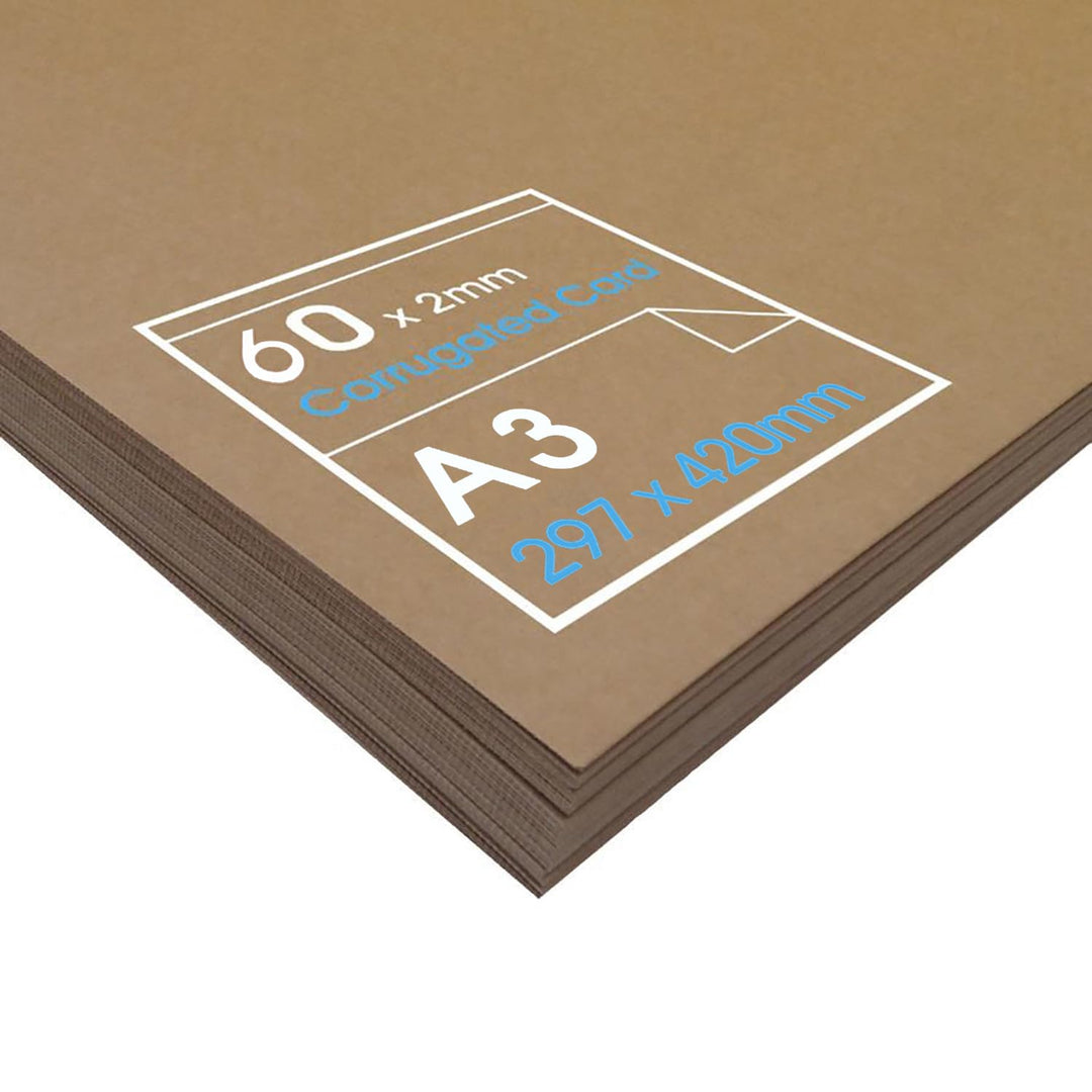 Artway - Beidseitige Wellpappe für Modellbau - Deckpapiere aus Kraftpapier mit 300 g/m² - Stärke 2 m