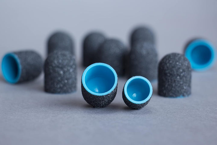 LALILL Schleifkappen LUX 50 Stück – Grafit Fräskappen für Nagelfräser – Maniküre, Pediküre & Podolog