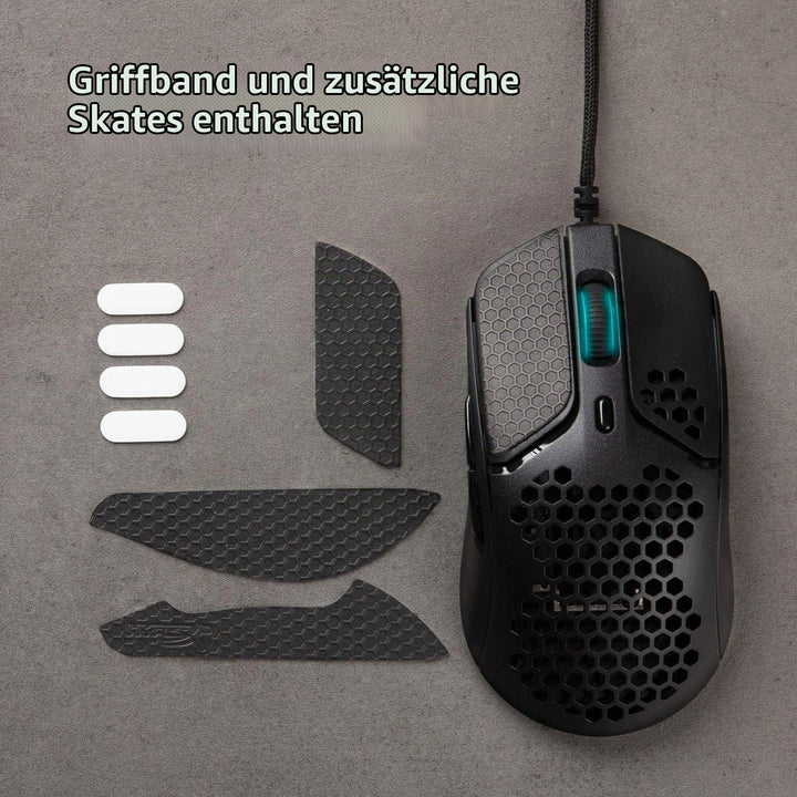HyperX Pulsefire Haste Gaming-Maus – Ultraleicht, 59g, Wabenschale, Hex-Design, HyperFlex-Kabel, bis