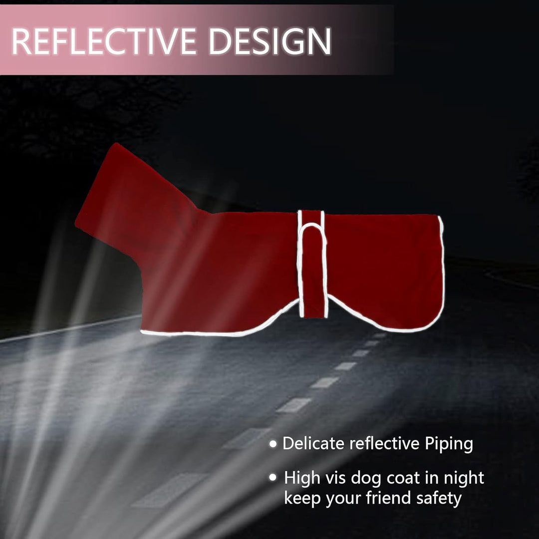 Geyecete Fleece Hundemantel Pullover Windhunde,Whippet winterjacken ,Verstellbaren Hundeweste,kleidu