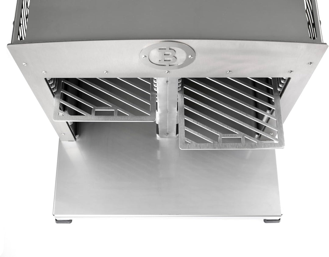 Beefer TwinPro mit herausnehmbarer Trennwand für doppelten GarraumI 800° Oberhitzegrill I Vollständi