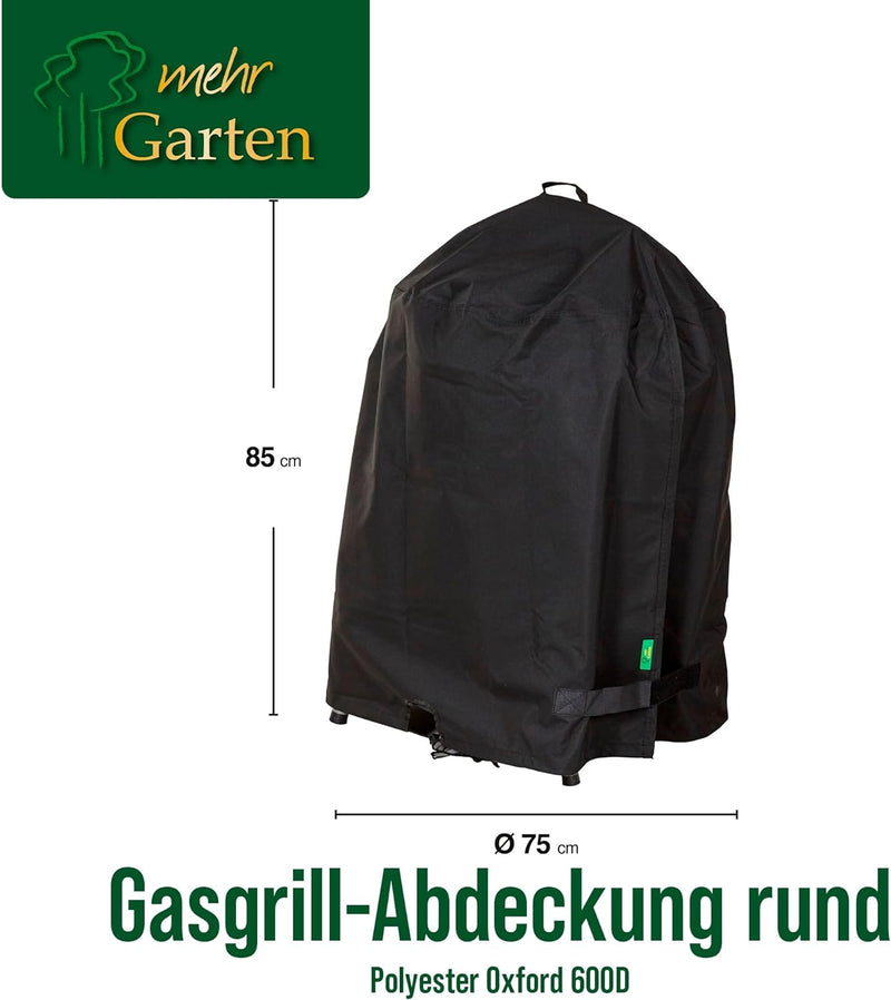 Mehr Garten – Premium Rundgrill-Abdeckung: Ø75 cm I Geeignet für Grill-Ø 68 bis 73 cm I Abdeckhaube