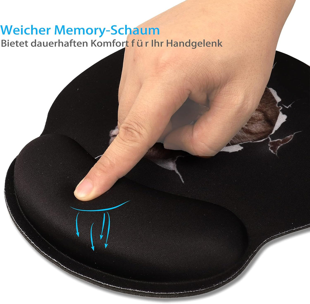 CHUQING Mauspad mit Gelkissen Ergonomisches Mousepad mit Handauflage Office Handgelenkauflage Gelkis