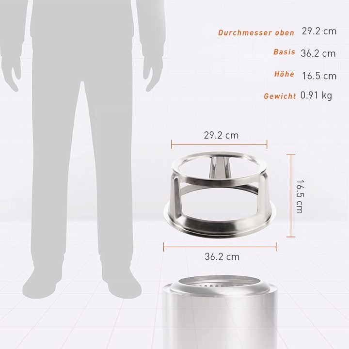 Solo Stove Aufsatz für Ranger Feuerschale | Edelstahl-Aufsatz zur Nutzung mit Solo Stove Gusseisenpl
