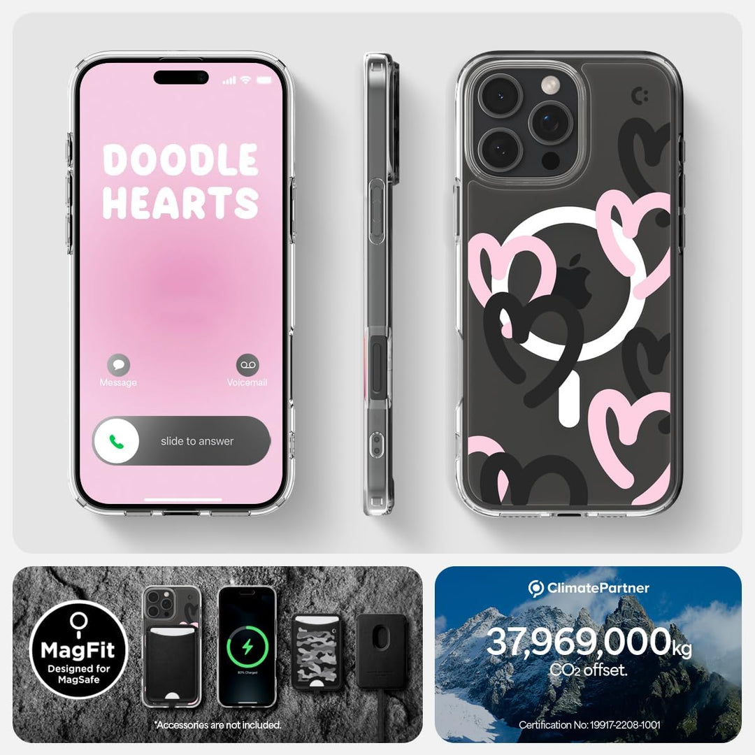 Spigen für iPhone 16 Pro Hülle [Anti-Yellowing] Ultra Hybrid MagFit Case Handyhülle Transparent Dünn