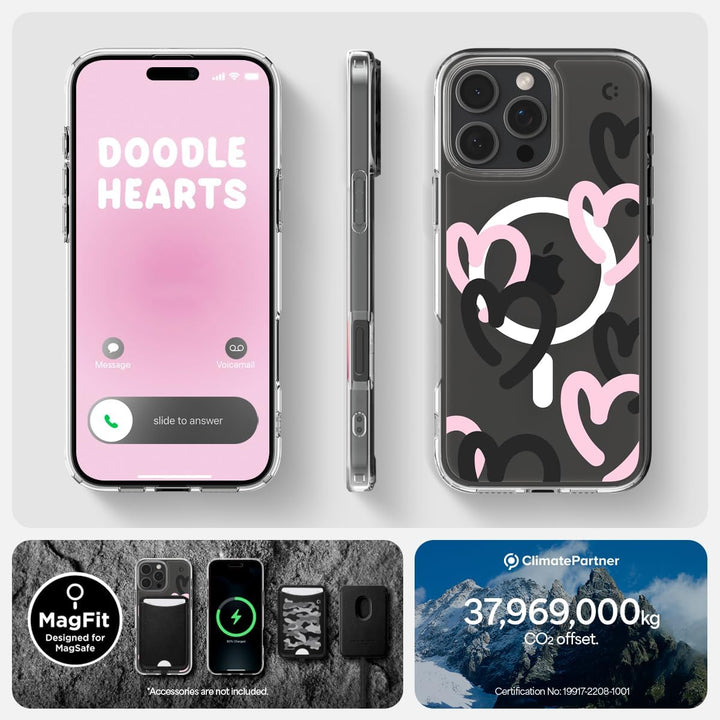 Spigen für iPhone 16 Pro Hülle [Anti-Yellowing] Ultra Hybrid MagFit Case Handyhülle Transparent Dünn