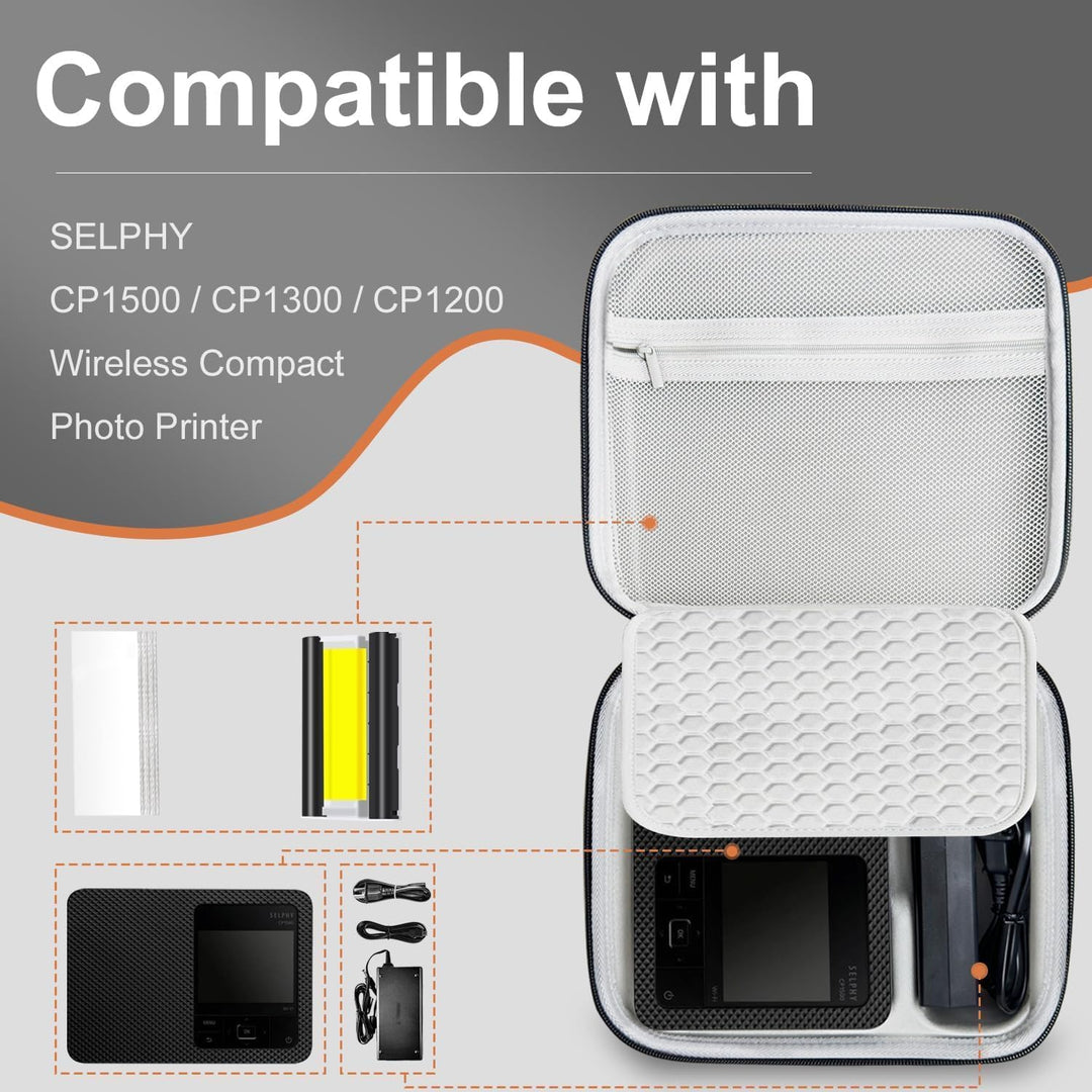 Hart Tasche für Canon SELPHY CP1500/CP1300/CP1200 Mobiler Fotodrucker,Verstellbarer Schultergurt,PU