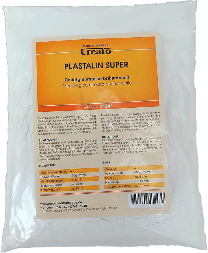 Creato Z1245 - Plastalin 25 kg Sackware, 4:1, TOP porzellanähnliche Reliefgiessmasse, Abformgenau, W