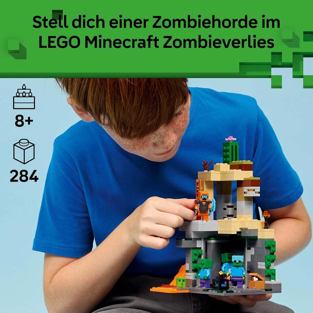 LEGO Minecraft Zombieverlies - Bauspielzeug für Rollenspiele - Minecraft-Spielset für Jungen und Mäd