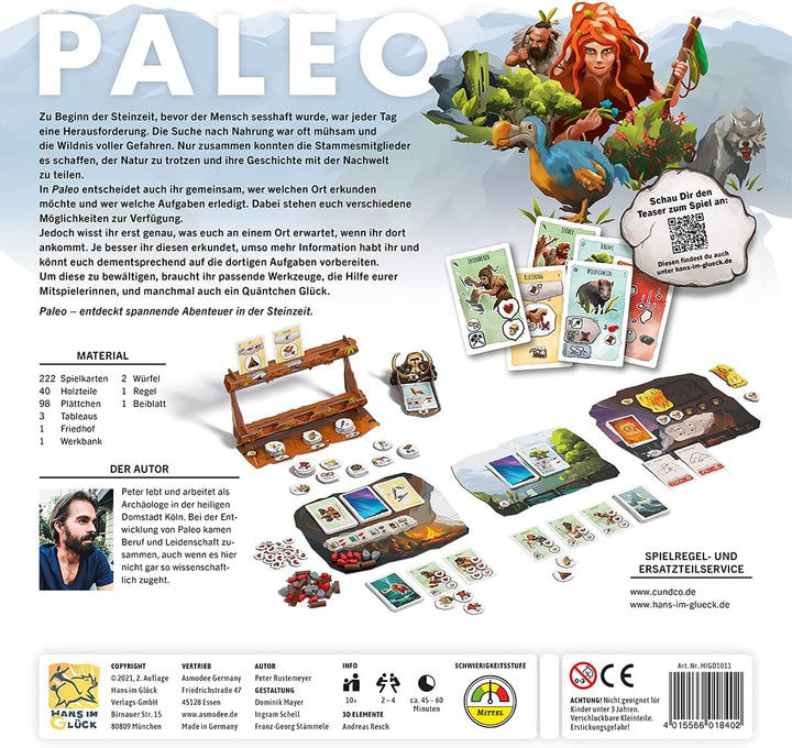 Hans im Glück, Paleo, Grundspiel, Kennerspiel des Jahres 2021, Brettspiel, 2-4 Spieler, Ab 10+ Jahre
