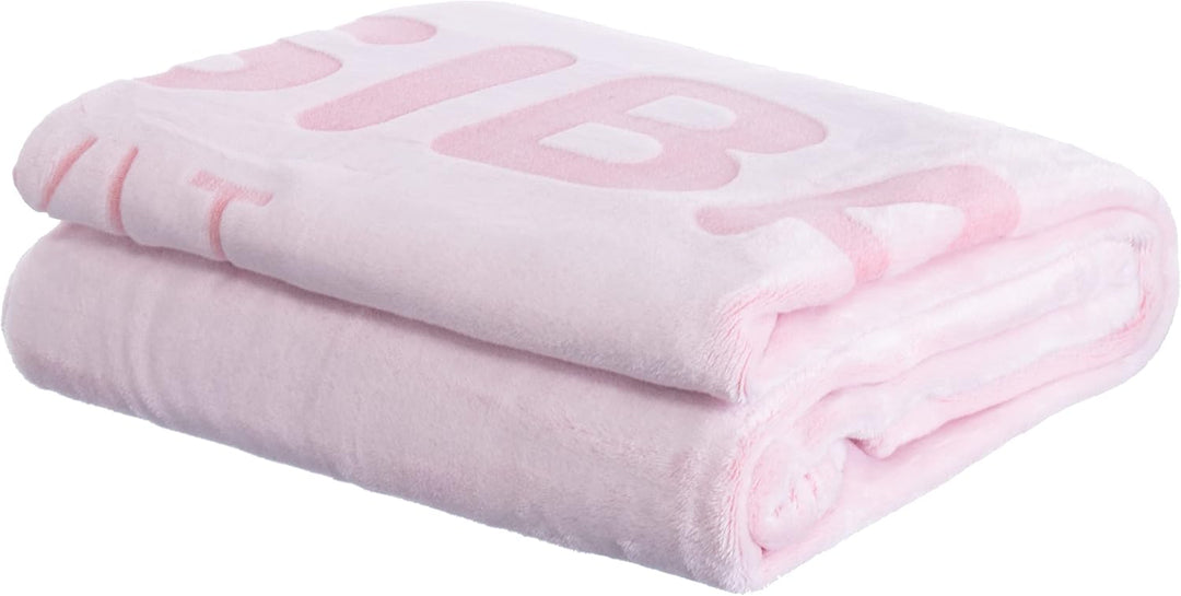 Sansibar Wohndecke Kuscheldecke Tagesdecke Micro Flausch Prägedruck 150x200 cm Weiss/Rosa, 150x200 c