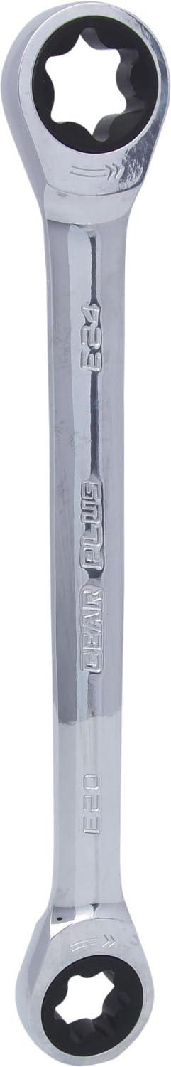 KS Tools 503.4357 GEARplus TX-E-Doppel-Ratschenringschlüssel,E20xE24, E20xE24