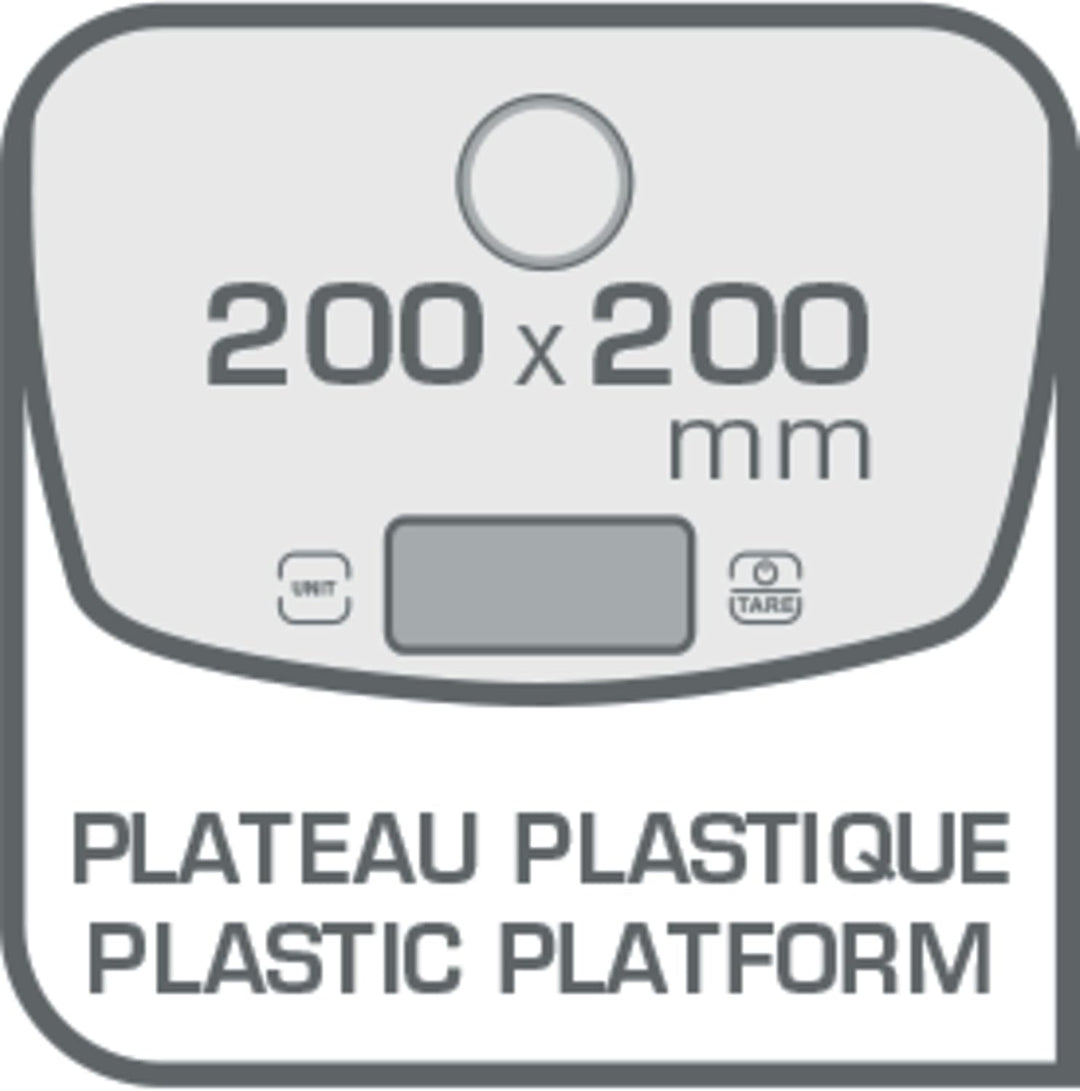 Tefal Küchenwaage, komplett, Präzision, 5 kg/1 g, Tara-Funktion, Weiss, BC1000V0