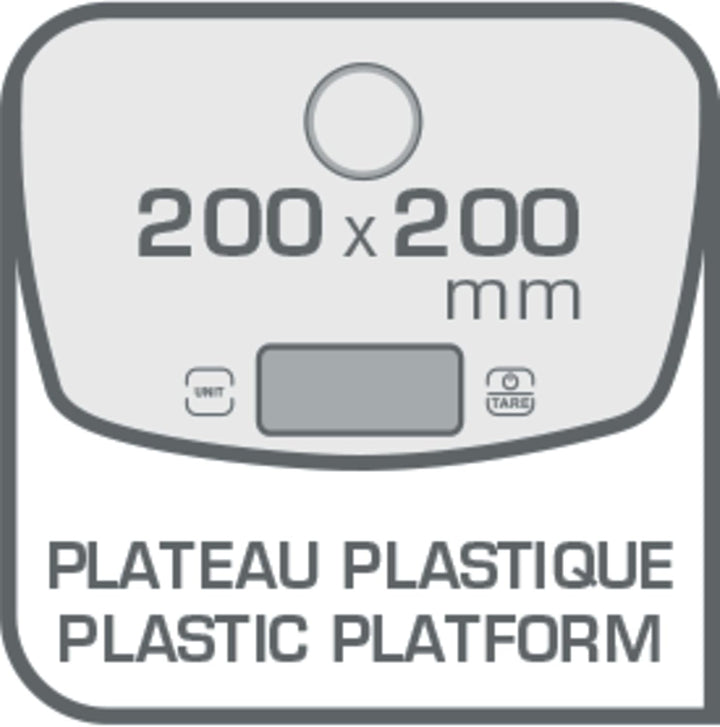 Tefal Küchenwaage, komplett, Präzision, 5 kg/1 g, Tara-Funktion, Weiss, BC1000V0