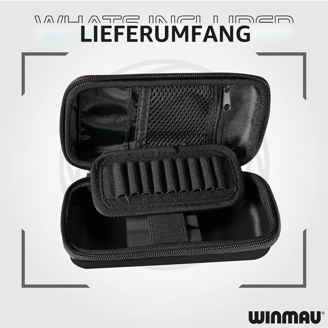WINMAU Armor G1 Darts-Geldbörse - Schwarz Das Dartcase bietet Platz für vollständig montierte Darts