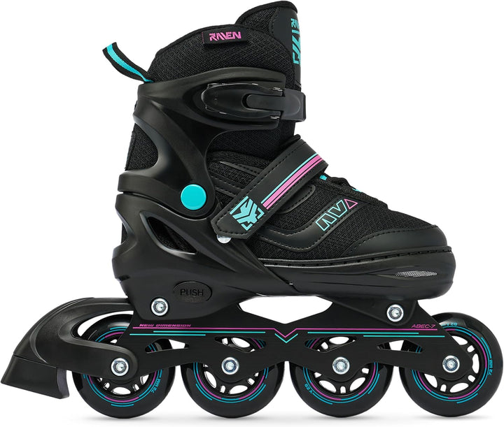 Raven Verstellbare Inline Skates Drill optional als 2in1 - Kugellager Carbon Abec7 - DSAS - Double-S