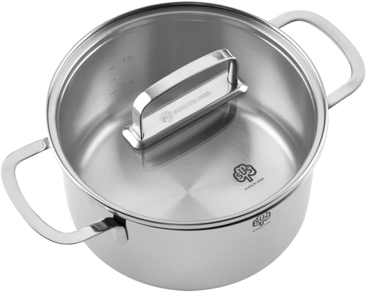 Schulte-Ufer Topfset Industar, 4tlg, Edelstahl, inkl. Testsieger Bratpfanne Industar DIAMAS-Pro (163
