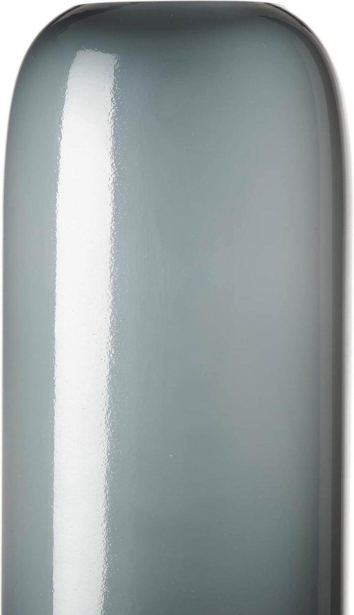 Leonardo Milano, Blumenvase aus grau gefärbtem Glas, handgefertigte Glasvase in modernem Design, Höh
