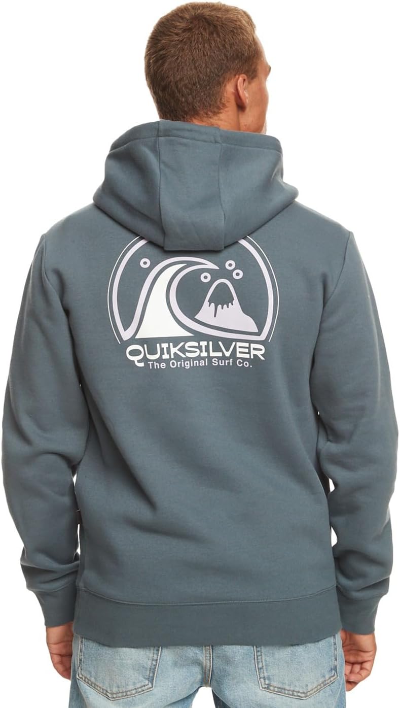 Quiksilver Herren Clean Circle Hoodie Sweatshirt (1er Pack), S Dark Slate