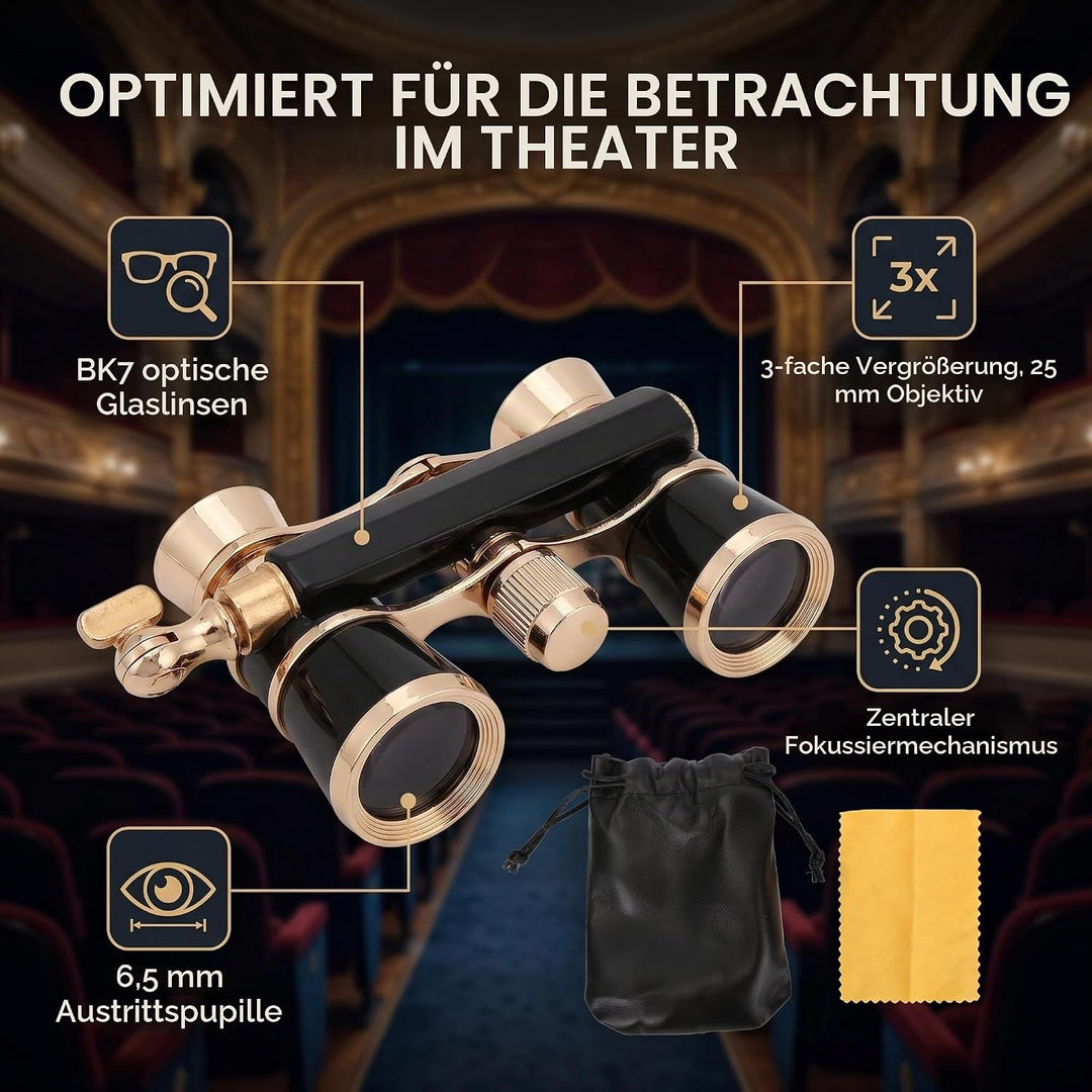 Fernglas für Oper, 3X25 Opera Fernglas Teleskop Theater Tragbares Teleskop Theater Opernglas Ferngla