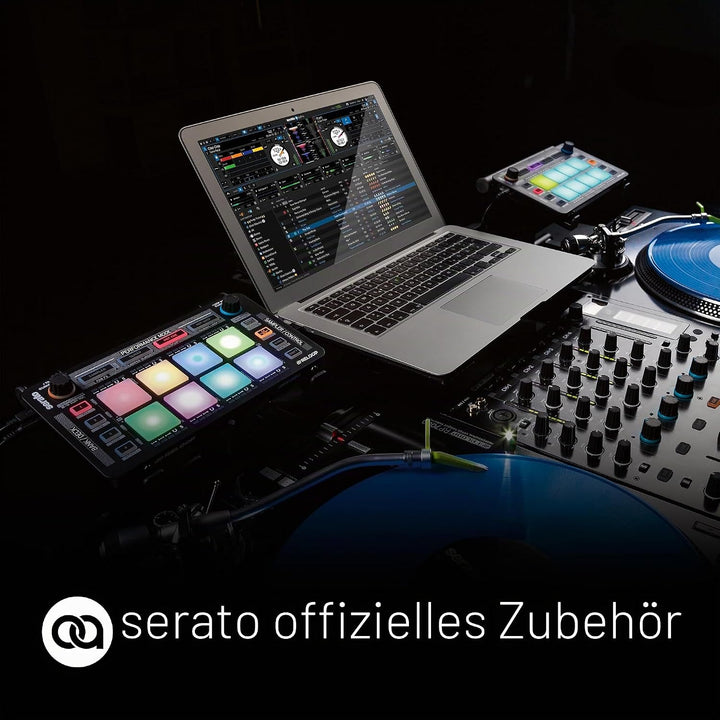 Reloop Neon – Add-On USB DJ Controller mit anschlagdynamischen RGB-Performance-Drumpads, Plug and Pl