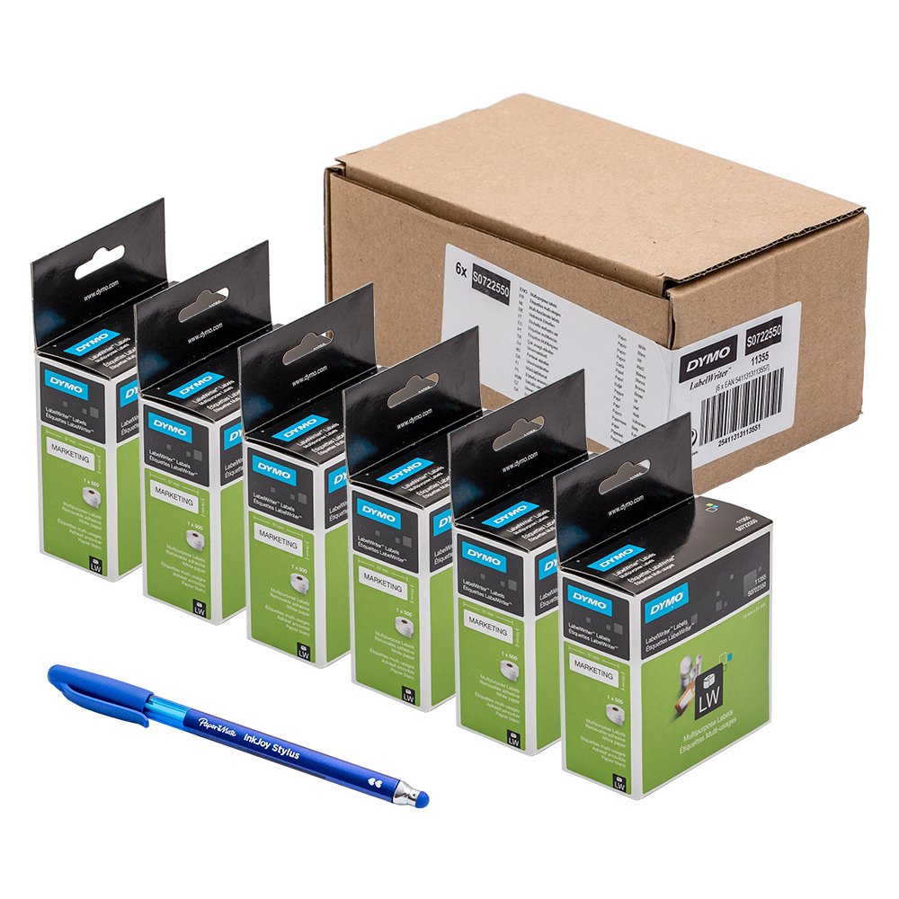 Dymo x Dymo S0722550 Original LabelWriter Mehrzwecketiketten, ablösbar, 11355, 19 x 51 mm, 500/Rolle