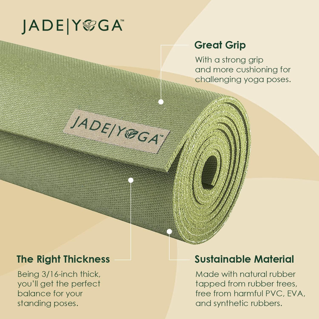 JADE YOGA - Harmony Yoga Mat - Yoga Mat Designed to Provide A Secure Grip to Help Hold Your Pose oli