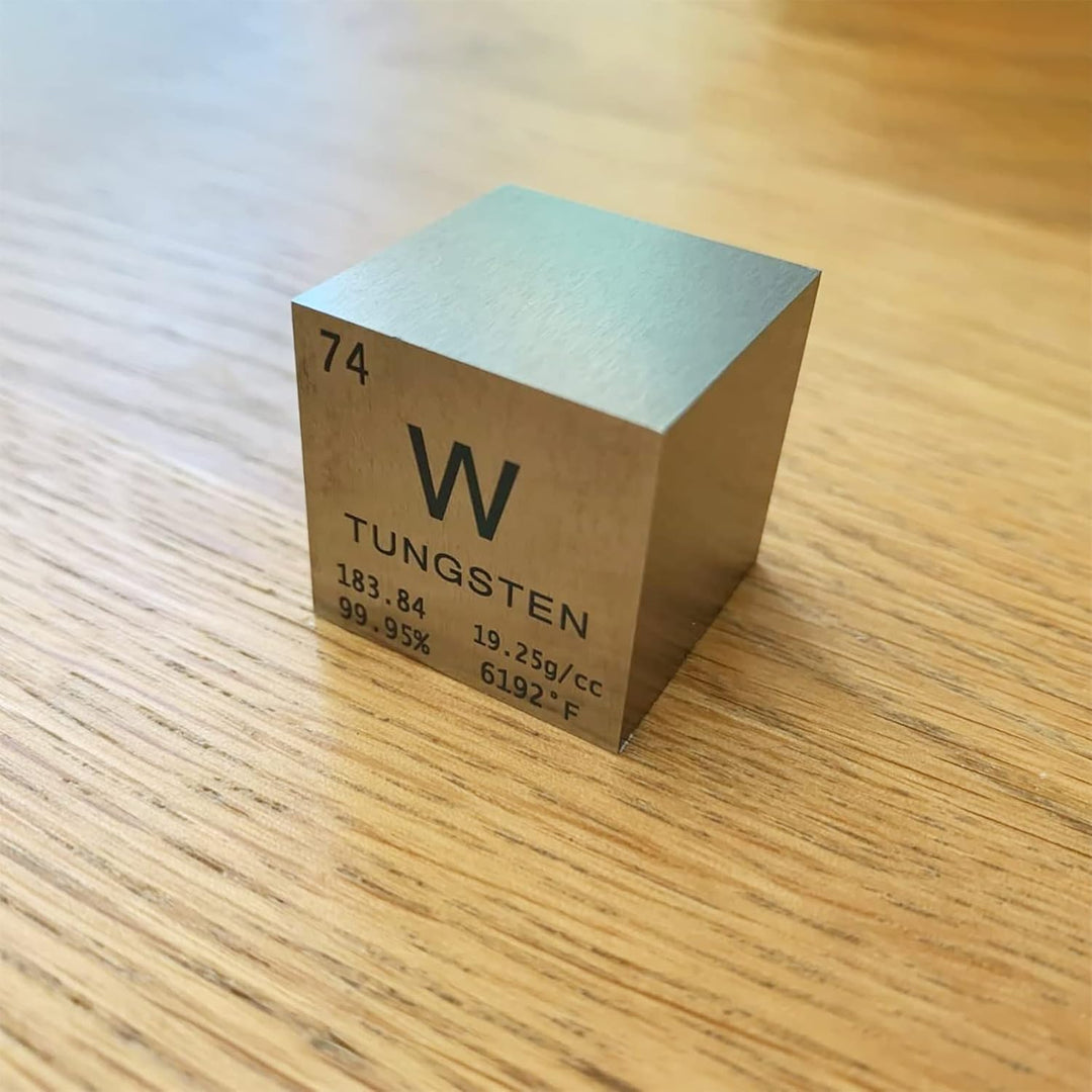 1 Inch Wolfram Würfel 25,4 mm Metall Dichte Würfel reines Metall hohe Dichte Element für Element Sam