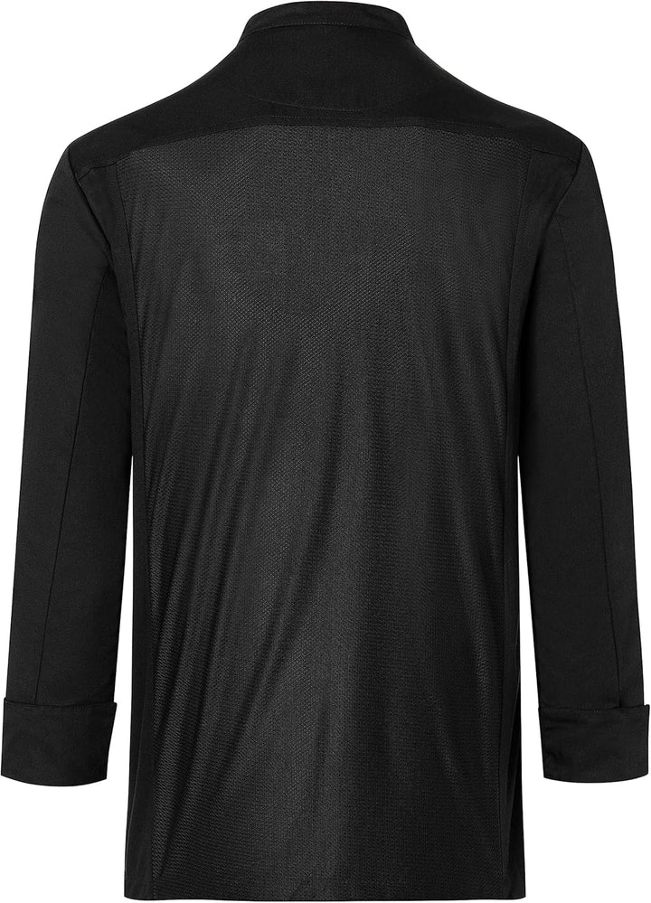 Karlowsky Langarm Überwurf-Kochhemd Basic Damen Herren Unisex 65% Polyester / 35% Baumwolle XL Schwa