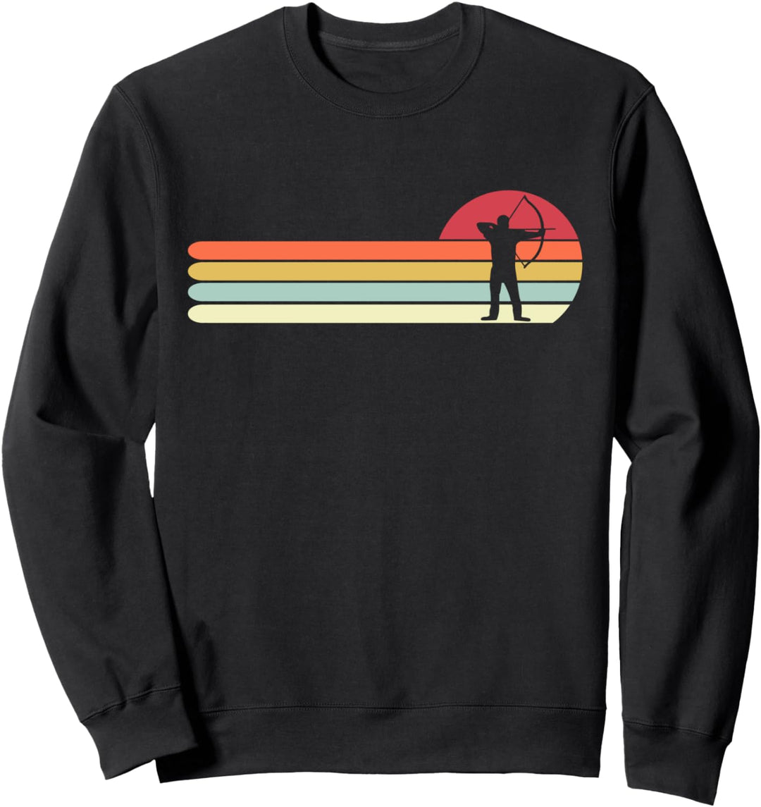 Retro Bogenschiessen Geschenk für Papa, lustig Bogenschiessen Sweatshirt