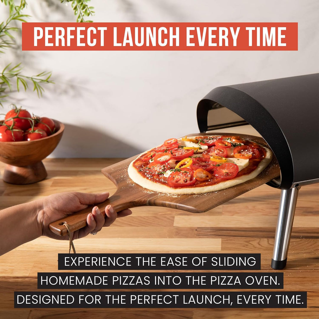 Chef Pomodoro - Pizzaschieber - 30 cm - Langer Griff für Extra Verbrennungsschutz - leichte Pizzasch