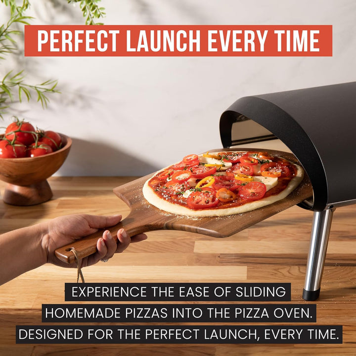 Chef Pomodoro - Pizzaschieber - 30 cm - Langer Griff für Extra Verbrennungsschutz - leichte Pizzasch