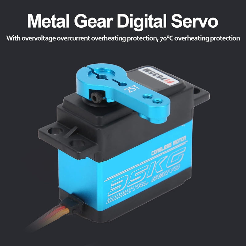 VGEBY RC Digital Servo FI7635M 35KG Metallgetriebe Servo 360 Grad Wasserdichtes High Torque Getriebe