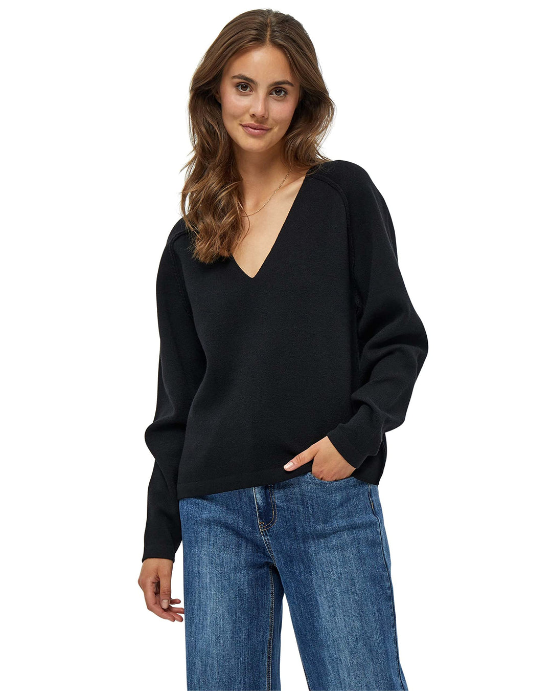 Desires Damen Kaiona Pullover mit V-Ausschnitt S Schwarz, S Schwarz