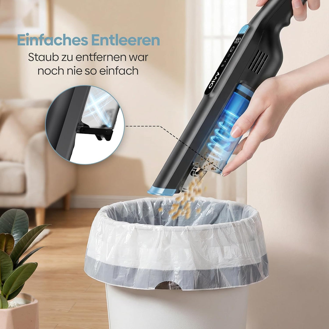 Olvy HC32 PRO Handstaubsauger Kabellos – 250 W, 22 kPa Starke Saugleistung, 3 Saugstufen, bis zu 35