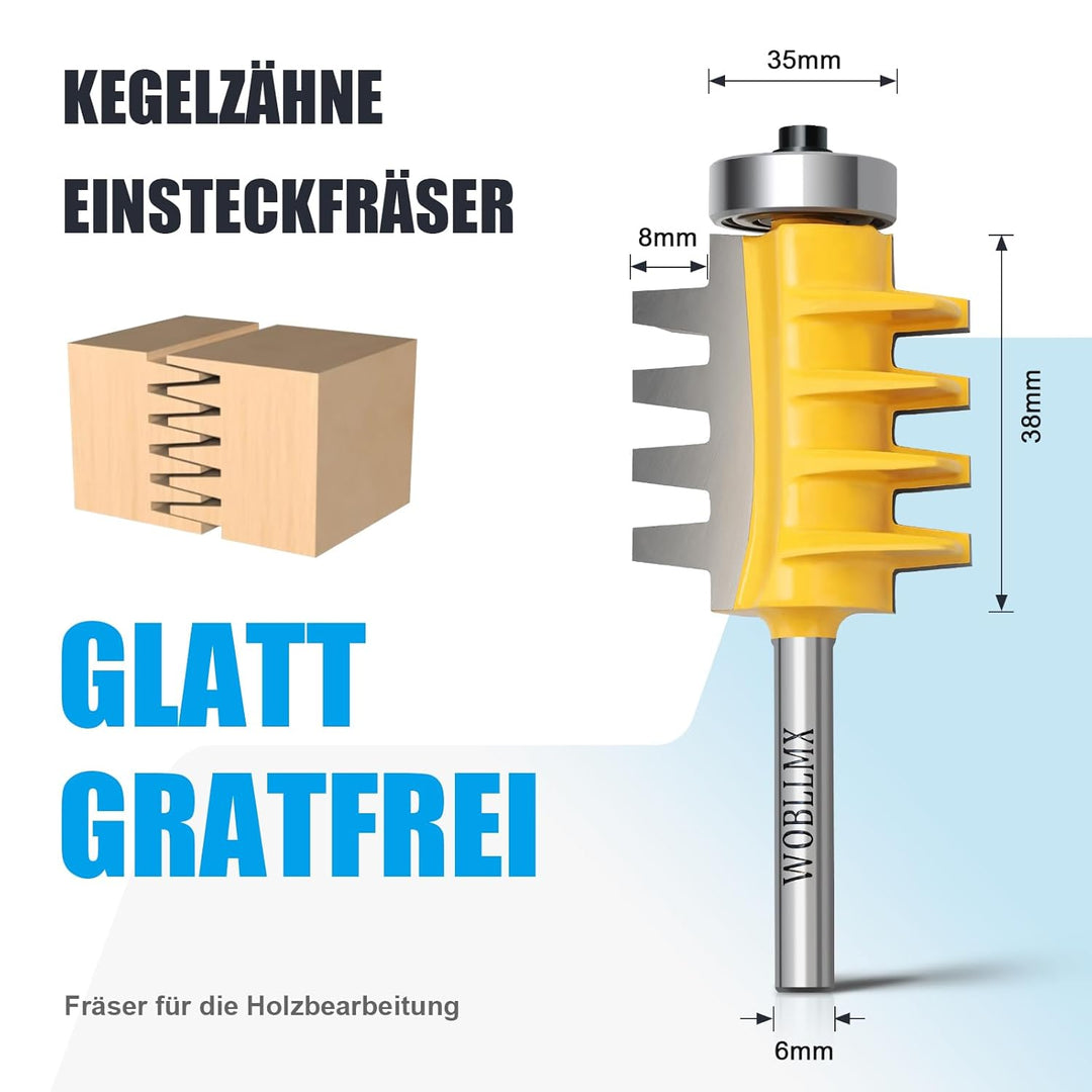 6 Schaft Finger Joint Fräser Schnurwellen Holzfräser Hartmetall Tischlerei Holz Fräsen Cutter Kleber