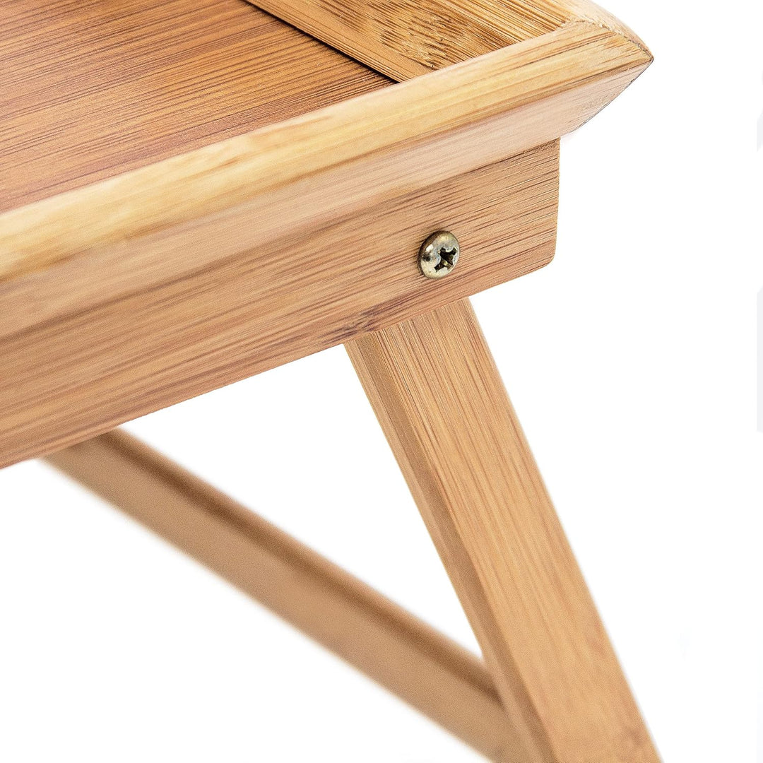 Relaxdays Betttablett Bambus H x B x T: ca. 25 x 52 x 33 cm Betttisch als Frühstückstablett oder Bei