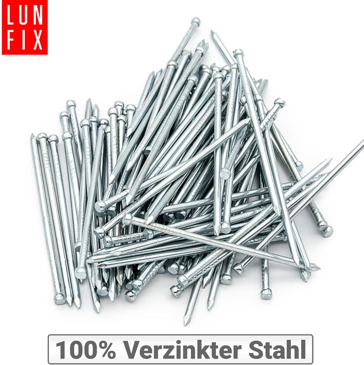 Lun Fix Stauchkopf Nägel 1,8 x 40 mm - 5kg | Holznägel für Bauarbeiten | Verzinkter Baunägel | Stahl