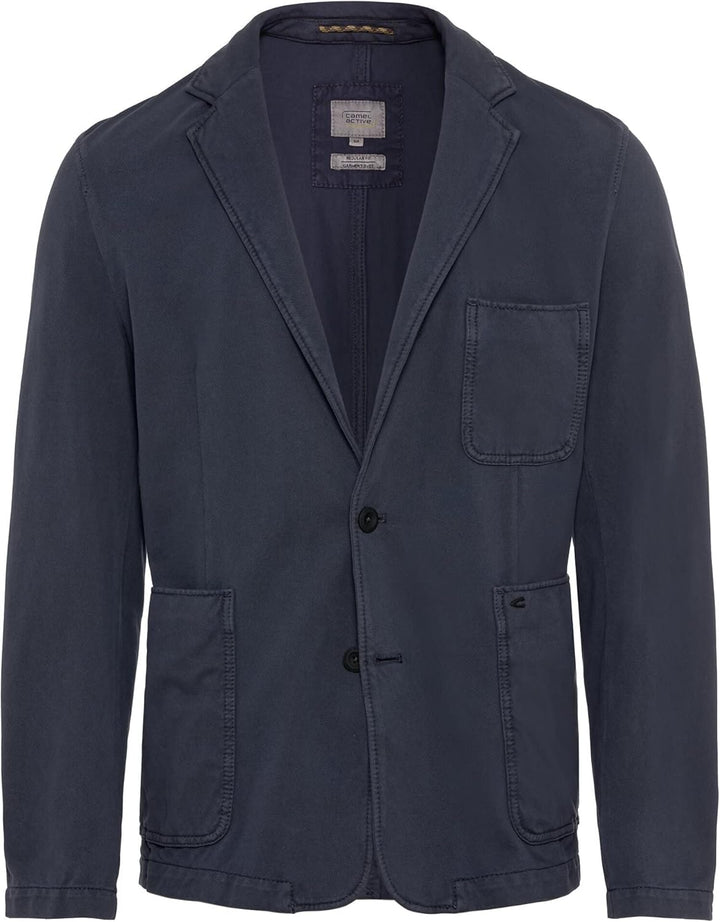 camel active Herren Baumwoll-Sakko mit 4-Wege Stretch 25 Dunkelblau, 25 Dunkelblau