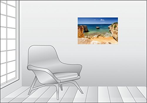 Premium Textil-Leinwand 75 x 50 cm Quer-Format Praia de Albandeira - Portugal | Wandbild, HD-Bild au